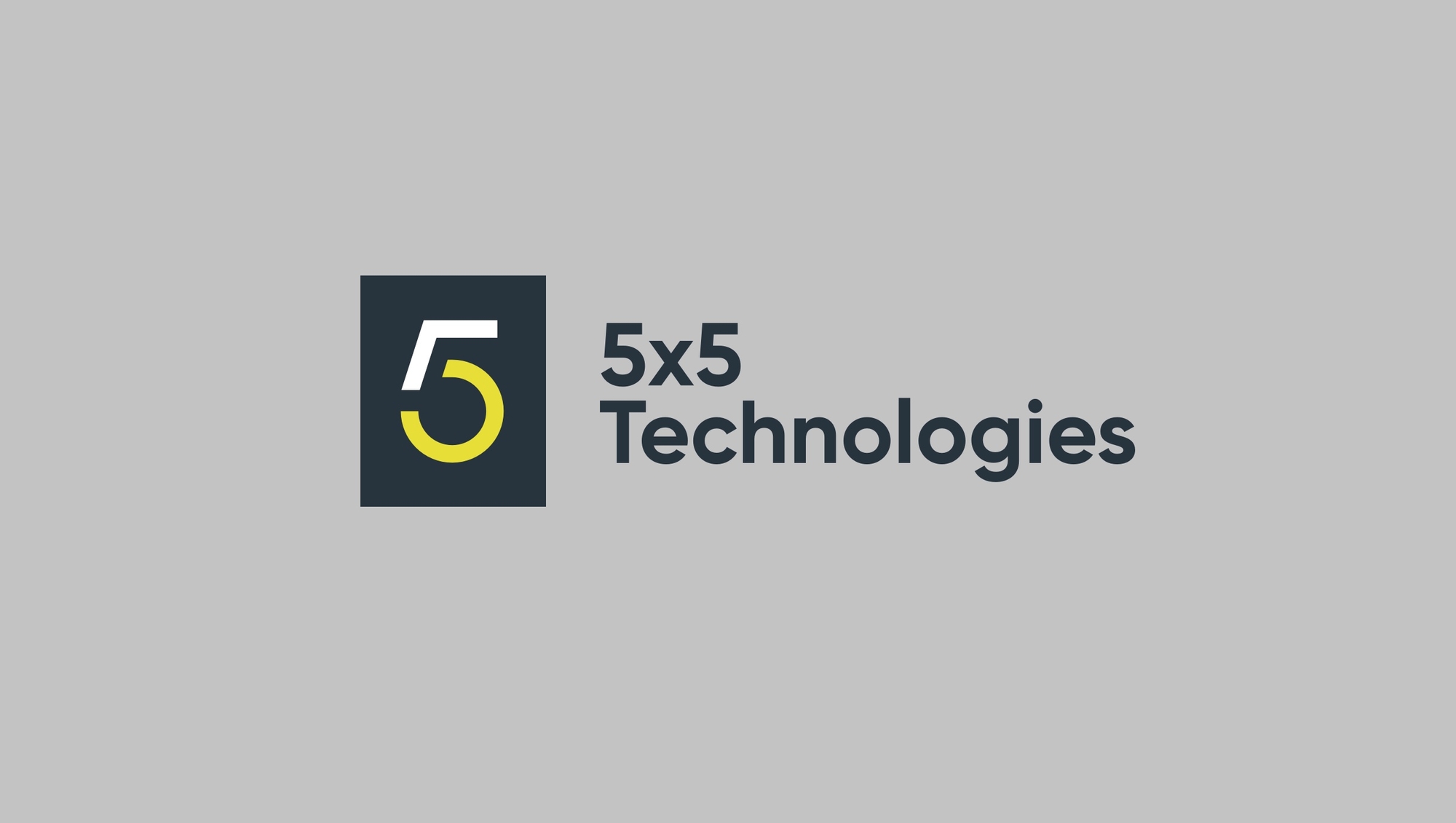 5x5 Technologies Logo. Monogram design of number 5.