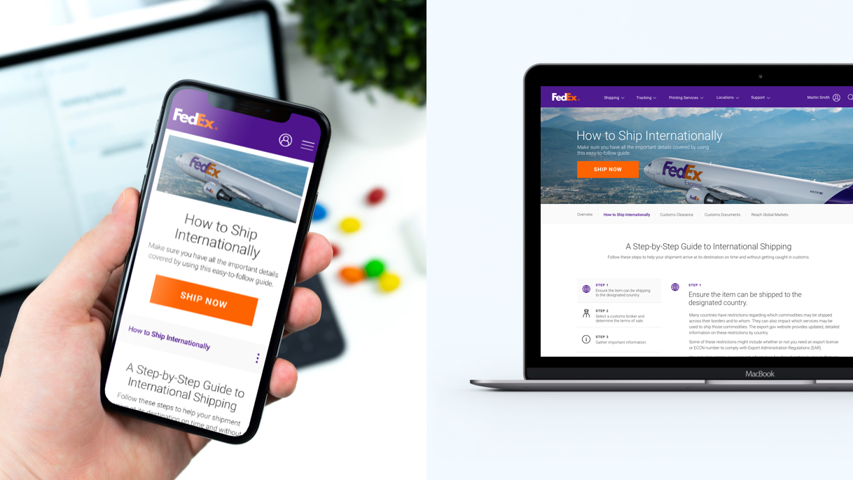 FedEx international shipping website portal