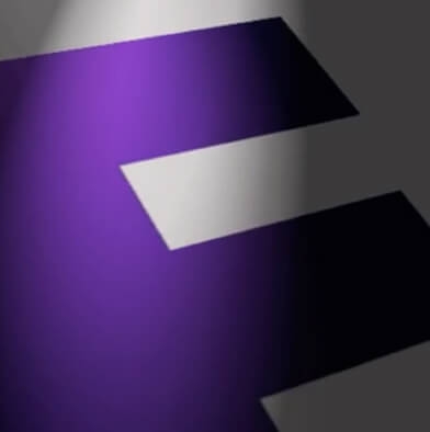 FedEx logo just showing the purple E